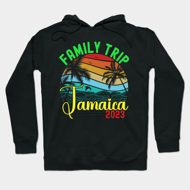 Family Trip Jamaica 2023 Squad Summer Vacation Jamaica Hoodie by The Design Hup